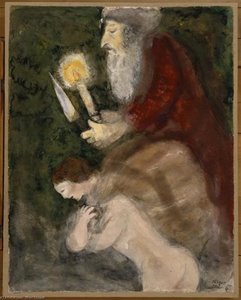 Abraham And Isaac On The Way To The Place Of Sacrifice — Marc Chagall, Naive Art (primitivism)