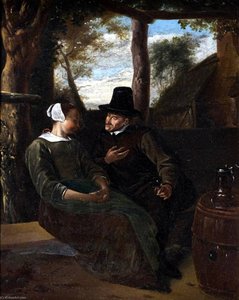 Galant Talk In A Park — Jacques Antoine Vallin