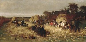 Corn Husking At Nantucket — Jonathan Eastman Johnson