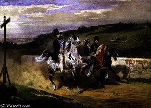 Horace Vernet and his Children Riding in the Country