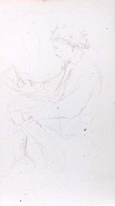 Seated Figure From Side — John La Farge