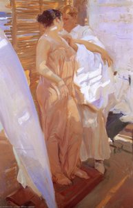 The Pink Wrap — Joaquín Sorolla Y Bastida, Impressionist Light And Color