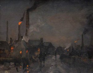 Black Country, Night, With Foundry — Edwin Butler Bayliss