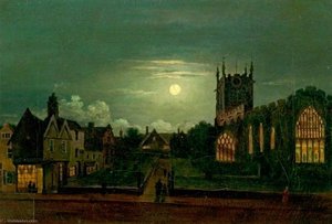 St Peter's Church, Derby, by Moonlight