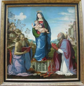 Mariotto Albertinelli E Franciabigio, Madonna Col Bambino Tra I Santi Girolamo E Zanobi — Mariotto Albertinelli