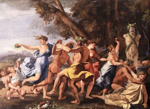 Bacchanal Before A Statue Of Pan — Nicolas Poussin