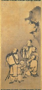 Qin Gao and Other Immortals; right scroll