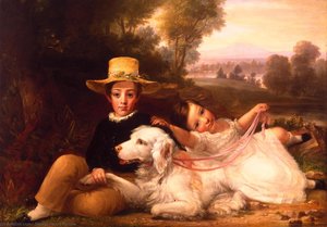 Portrait Of Two Children — George Henry Harlow