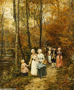 The Afternoon Stroll — Marie Francois Firmin-girard