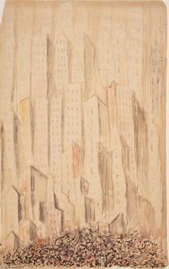 New York Skyline — Abraham Walkowitz