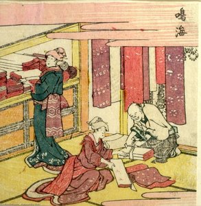 Woman Buying Cloths — Katsushika Hokusai, Ukiyo-e Tradition