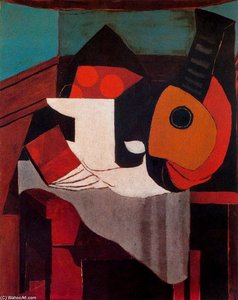 Book, Fruit Bowl And Mandolin — Pablo Picasso