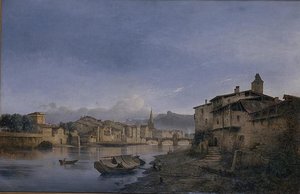 Vue De Grenoble Prise De L'ancienne Porte Saint Laurent — Jean Alexis Achard