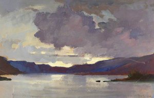Sunset Over Loch Choire, Sutherland, Scotland — Edmond Brock
