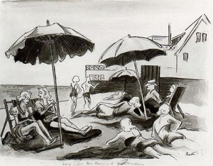 Blondes On The Beach — Thomas Hart Benton