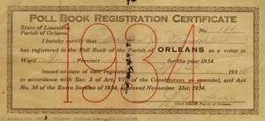 Pollbook Registration Certificate — Milton J. Mischler