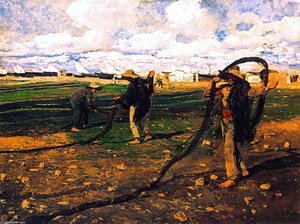 Fishermen Taking Up The Nets — Joaquín Sorolla Y Bastida
