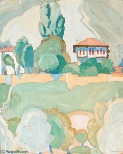 Houses On A Hillside, Mount Athos — Spyros Papaloukas
