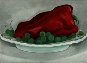 Red Pepper, Green Grapes — Georgia O'keeffe