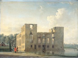 Berckenrode Castle in Heemstede after the fire of 4-5 May (1747)