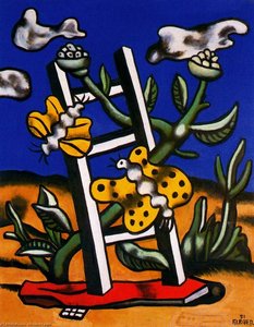 Two Yellow Butterflies On A Ladder — Fernand Léger