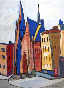 Church On Lenox Avenue — William H. Johnson
