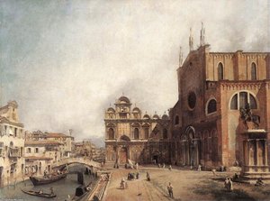 Santi Giovanni E Paolo And The Scuola Di San Marco — Canaletto