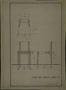 Chair With Leather Seat — Franz Ehrlich