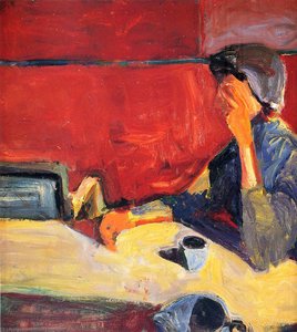 Woman At Table In Strong Light — Richard Diebenkorn