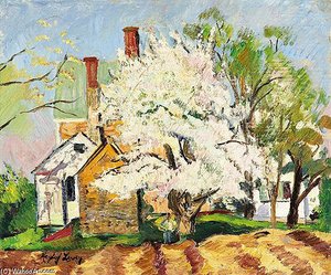Springtime At Bosworth House — Richard Hayley Lever