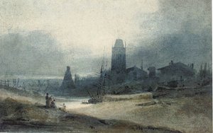 Bristol, With The Church Of St Mary Redcliffe — John Sell Cotman