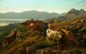 Highland Scene With Cattle — Auguste François Bonheur