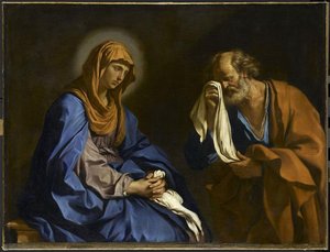 SAINT PIERRE PLEURANT DEVANT LA VIERGE, dit aussi LES LARMES DE SAINT PIERRE