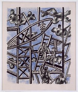 Manufacturers On A Blue Background — Fernand Léger