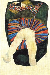 Femme À Demi Nue Étendue 1911 — Egon Schiele