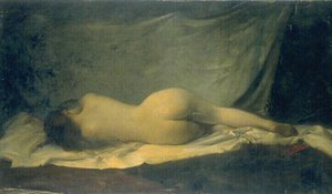 Femme Nue Couchée De Dos — Tournes Etienne