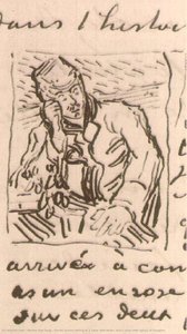Doctor Gachet Sitting At A Table With Books And A Glass With Sprigs Of Foxglove — Vincent Willem Van Gogh, Post-impressionism