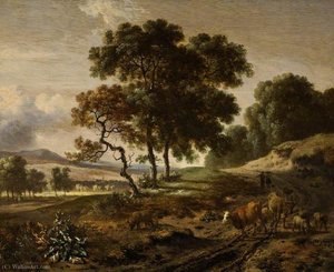 Landscape With Cattle — Jan Jansz Vajnants