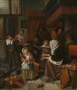 The Feast Of St. Nicholas — Jan Havickszoon Steen, Baroque