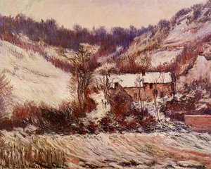 Snow Effect At Falaise — Claude Monet