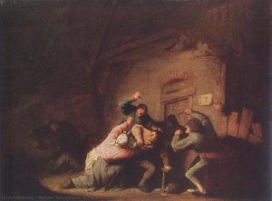 A Fight — Adriaen Van Ostade