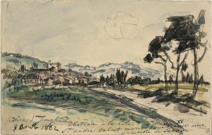 Chateau, Cote Saint Andre — Johan Barthold Jongkind
