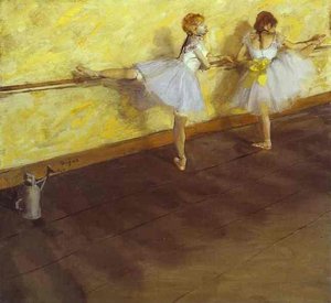 Dancers Practising At The Bar — Edgar Degas, Impressionism