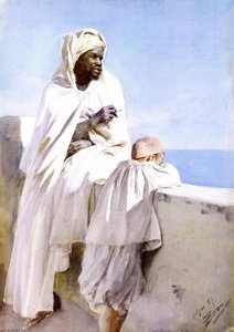 Man And Boy In Algiers — Anders Leonard Zorn