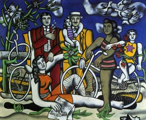 Leisures On Red Bottom — Fernand Léger