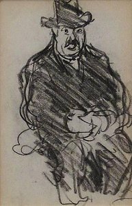Seated Man With Hat Figure Study — George Benjamin Luks
