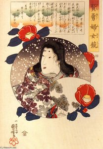 Tokiwa Gozen In The Snow — Utagawa Kuniyoshi, Ukiyo-e