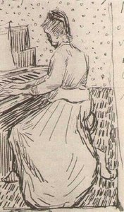Marguerite Gachet At The Piano — Vincent Willem Van Gogh, Post-impressionism