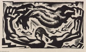 Man And Coyote — Howard Cook