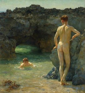 The Green Waterways — Henry Scott Tuke, Impressionism